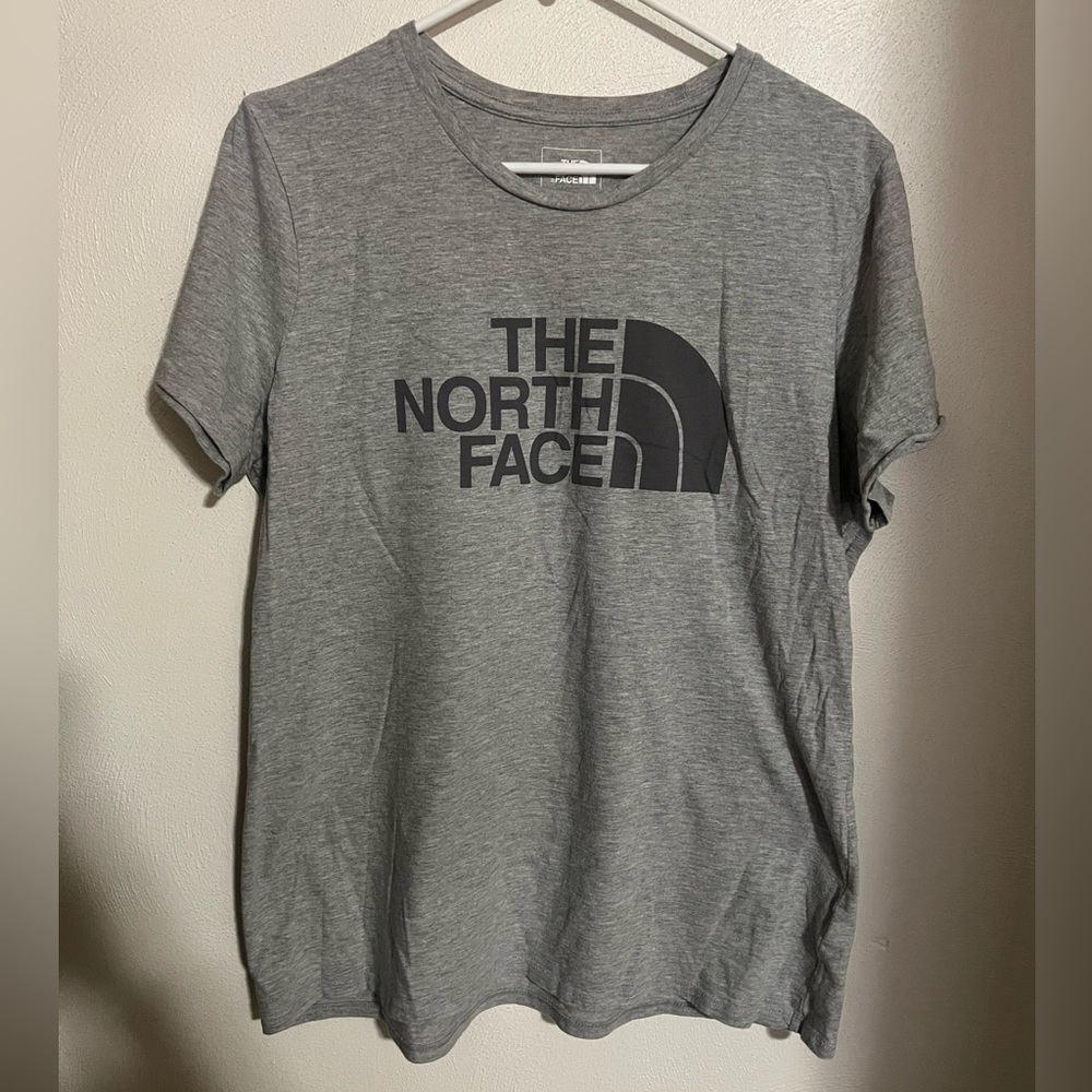 THE NORTH FACE Classic Casual Logo Standard Fit T Shirt Grey Women's Size XL GUC